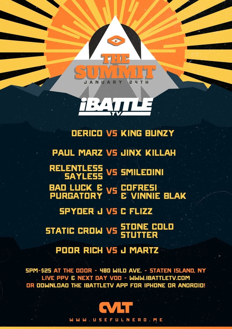 Flyer design for iBattle TV's THE SUMMIT event.
